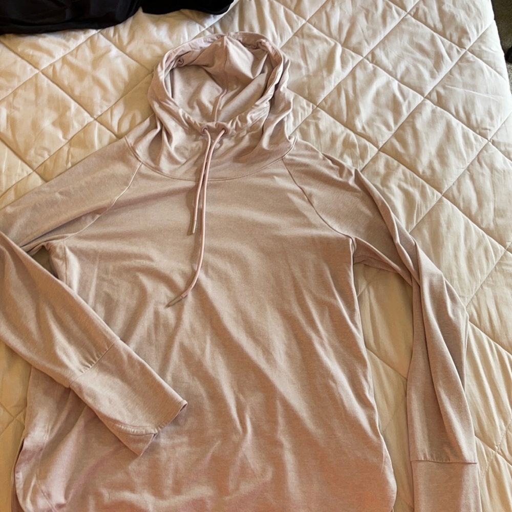 light pink long sleeve with hood